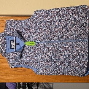 Ladies Lands' End Vest floral XL tall NWT